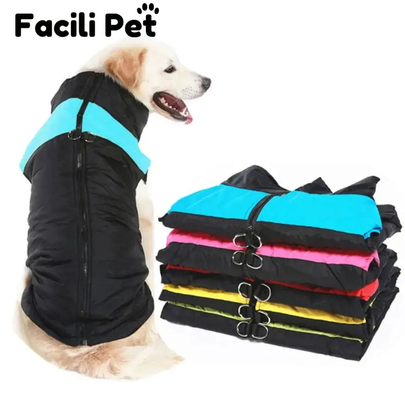 Roupa pra Pet de Pequeno e Grande Porte - Material Impermeável e Corta-vento que Protege do frio e chuva