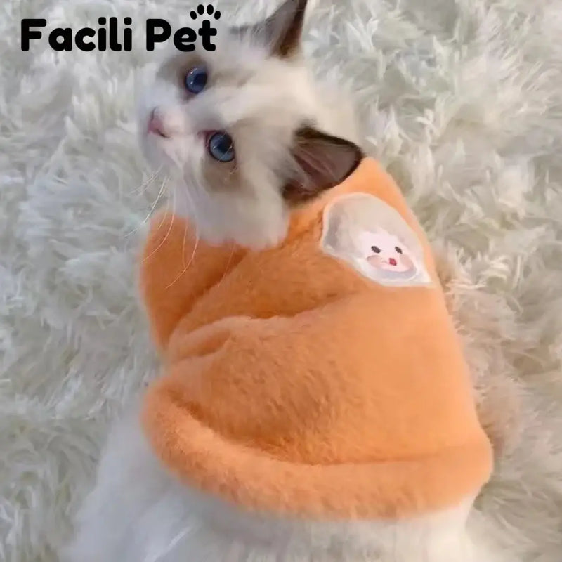 Roupa pra Gatos e Cães pra Inverno/Outono - Tecido Respirável e Quentinho pro Pet