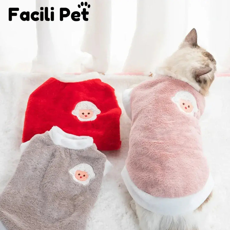 Roupa pra Gatos e Cães pra Inverno/Outono - Tecido Respirável e Quentinho pro Pet