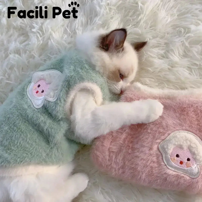 Roupa pra Gatos e Cães pra Inverno/Outono - Tecido Respirável e Quentinho pro Pet