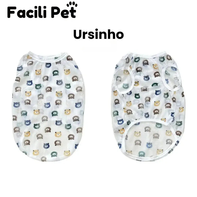 Roupa de Verão pra Cachorro e Gato - Tecido Respirável e Confortável pro Bichinho