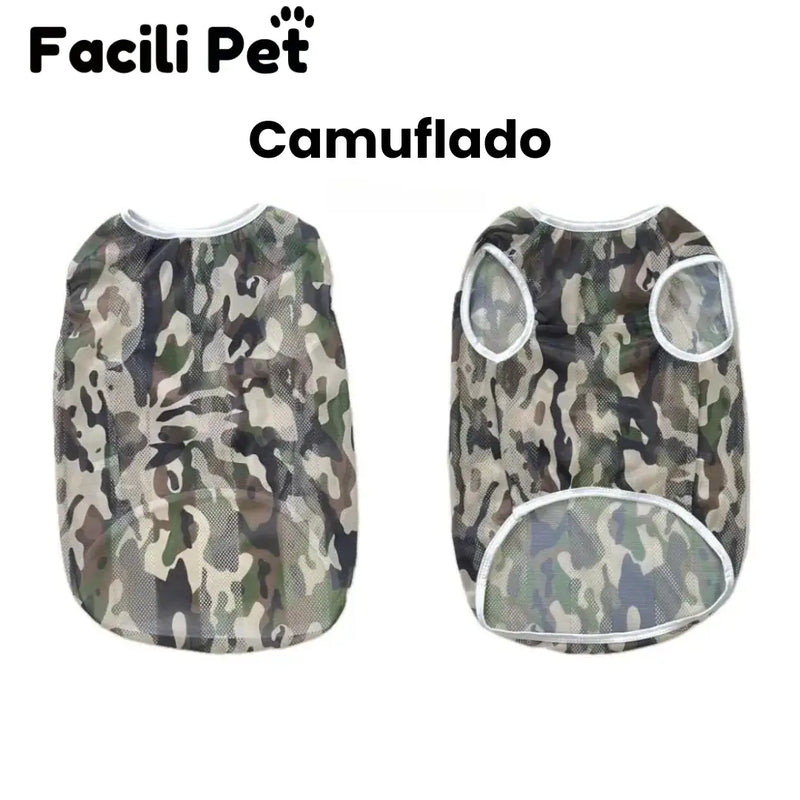 Roupa de Verão pra Cachorro e Gato - Tecido Respirável e Confortável pro Bichinho