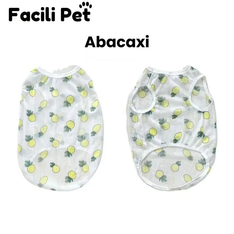 Roupa de Verão pra Cachorro e Gato - Tecido Respirável e Confortável pro Bichinho